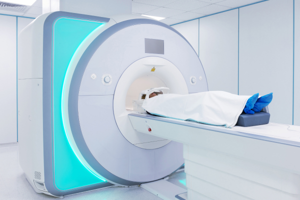 Image of a person undergoing an MRI scan.